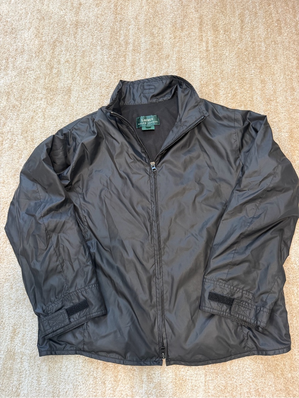 Ralph Lauren Black Zip-Up Windbreaker Jacket